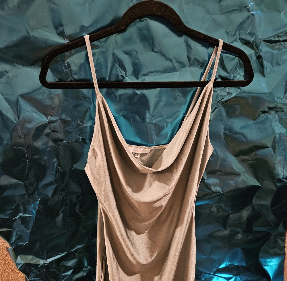 Elegant Draped Spaghetti Strap Dress